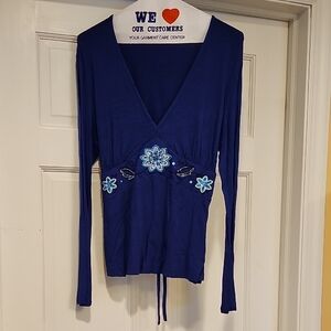 Elegant Blue Women's Top